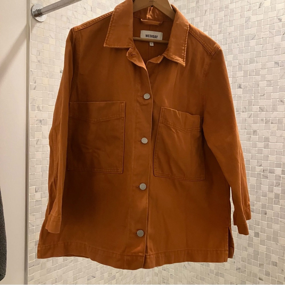 Weekday Trip Rust painter’s chore coat jacket M